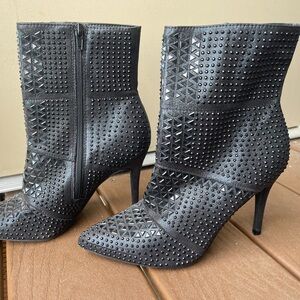 Studded Black Ankle Boots